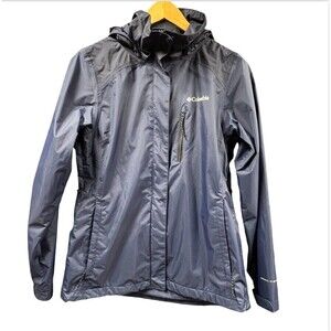COLUMBIA Arcadia II Omni-Tech‎ Women Small Hooded Rain Jacket Full Zip & Pockets